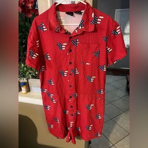 Walt Disney Mickey Mouse Patriotic 4th of July Romper